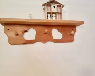 Heart shaped Wooden Shelf