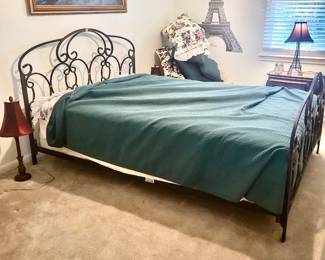 Queen size cast-iron bed