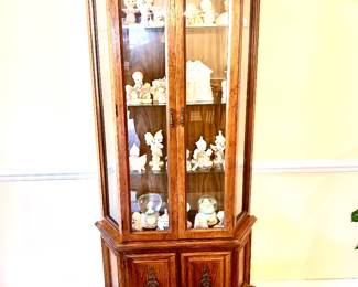 Lighted with glass shelves, Curio Cabinet