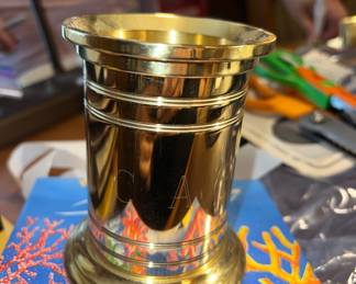 Brass office set/pen holder/pencil holder