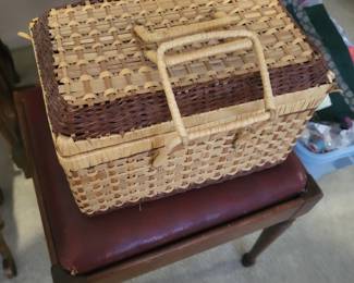 Vintage sewing basket