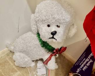 Cute Christmas Holiday White Doggie