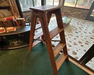 Antique Solid Wood Ladder