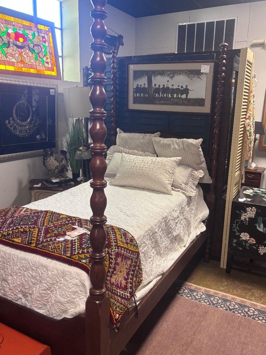 Pair of Antique 4 Poster Beds