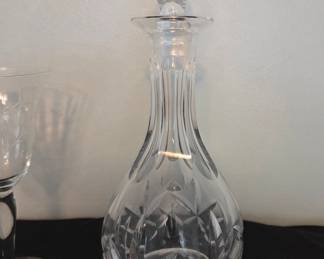 Vintage Atlantis Crystal Decanter with Diamond Pattern
