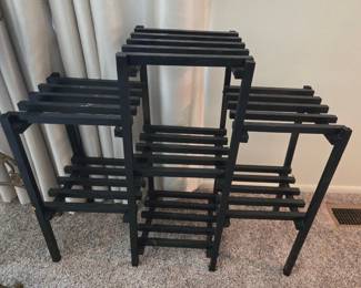 Multi-Tiered Wooden Plant Stand