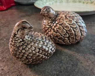 Vintage Otagiri Japan Ceramic Quail Salt and Pepper Shakers