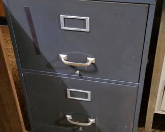 Vintage Cole Steel Two-Drawer Filing Cabinet