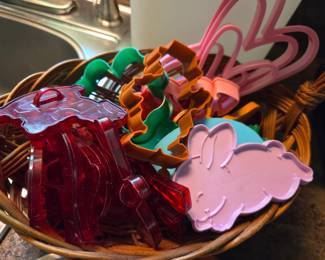 Vintage Assorted Plastic Cookie Cutter Lot