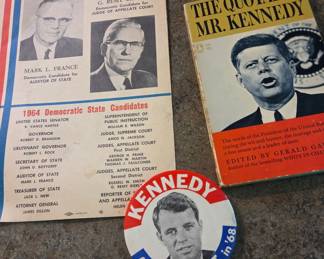 1964 Indiana Democratic Campaign Ephemera Collection with RFK '68 Button