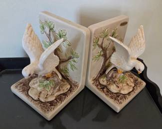 Vintage Otagiri Ceramic Dove Bookends