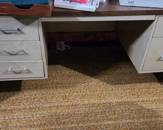 Vintage Steelcase Mid-Century Metal Tanker Desk