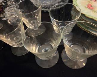 Vintage Libbey Sirrus Ribbed Water Goblets