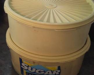 Vintage Tupperware Servalier Granulated Sugar Canister Set