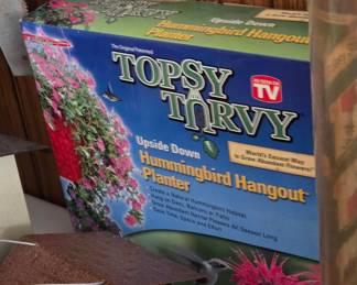 Topsy Turvy Upside Down Hummingbird Hangout Planter