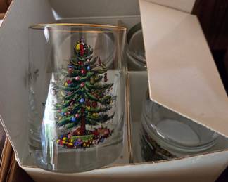 Spode Christmas Tree Double Old Fashioned Tumbler Set