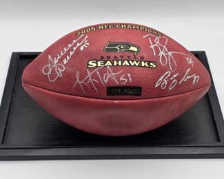 21 SeahawksAutographed2005NFCChampionsOfficialWilsonFootball