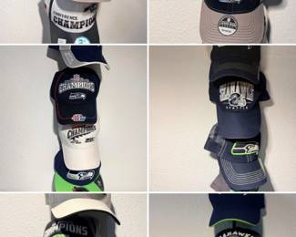 43 18SeattleSeahawksBallCapsPerfectCurveCapRackSystem