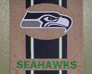 159 3EvergreenTheNaturalsBrandBurlapSeattleSeahawksFlag