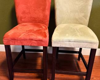 103 2SageRustFauxSuedeBarChairs