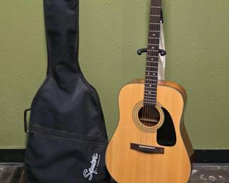 7 SquierByFenderDreadnoughtAcousticGuitarInANaturalFinish