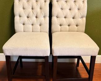 104 2MatchingAshleyFurnitureUpholsteredBarChairs