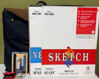 85 SketchBoardInTravelCaseWithArtPaperCharcoalSet