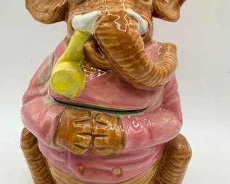 81 MojolicaStylePipeSmokingElephantTobaccoJar