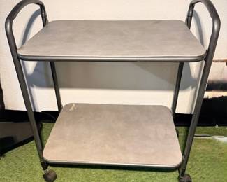 82 CoscoMidCenturyDoubleTierRollingCart