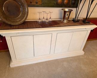 Credenza/side board with painted finish