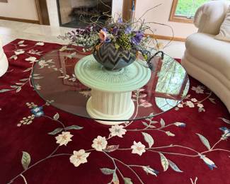 Round Glass Top Coffee Table