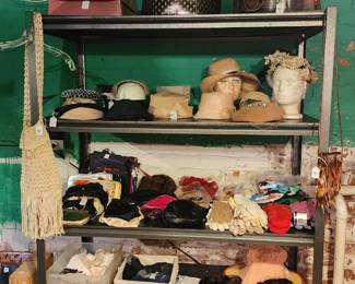 Vintage hats, purses, shoes, gloves, and other accs.