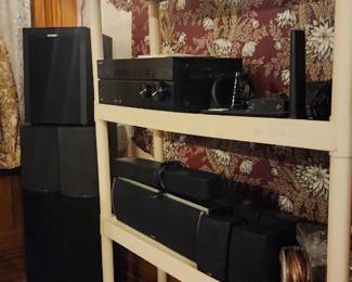 Polk Audio Surround System speakers, Nintendo Wii game, Wii games, various antennas, Sony  Multi Channel AV-Receiver DN1040