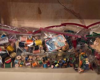 Lots of thread of various colors and types