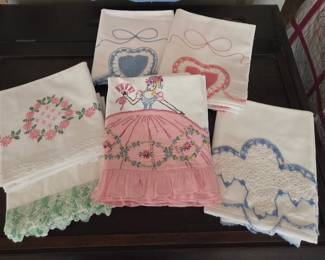 Beautifully embroidered linens and such