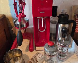 Some of the vintage and modern barware