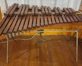 JC Deagan antique wooden xylophone with stand