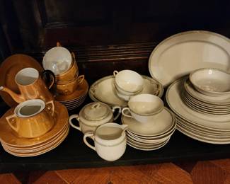 Lusterware tea service pieces, Noritake china set