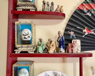 Handpainted eggs, mudmen, incense holders