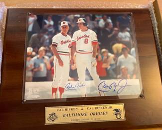 Cal Ripken and Cal Ripken Jr autographs