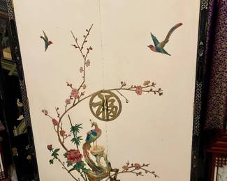 Gorgeous Cherry Blossom white laquer armoire