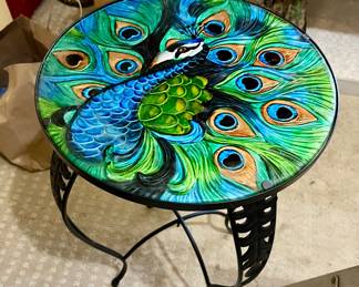 Peacock accent table