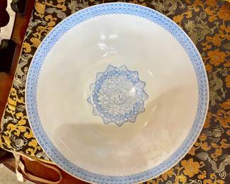 Inside of eggshell porcelain bowl