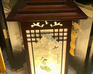Unique pagoda style lamps (pair) with remote