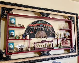 Fantastic unique Asian style curio shelf