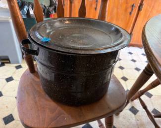 ENAMEL CANNER POT
