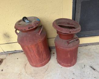 TWO MILK CANS