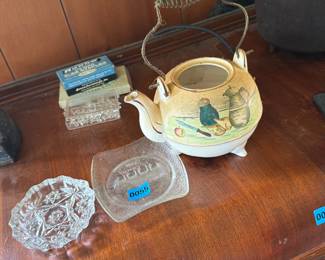 ASHTRAYS AND KETTLE