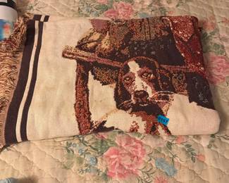 VINTAGE HUNTING THROW BLANKET
