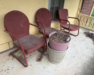 VINTAGE METAL PATIO FURNITURE